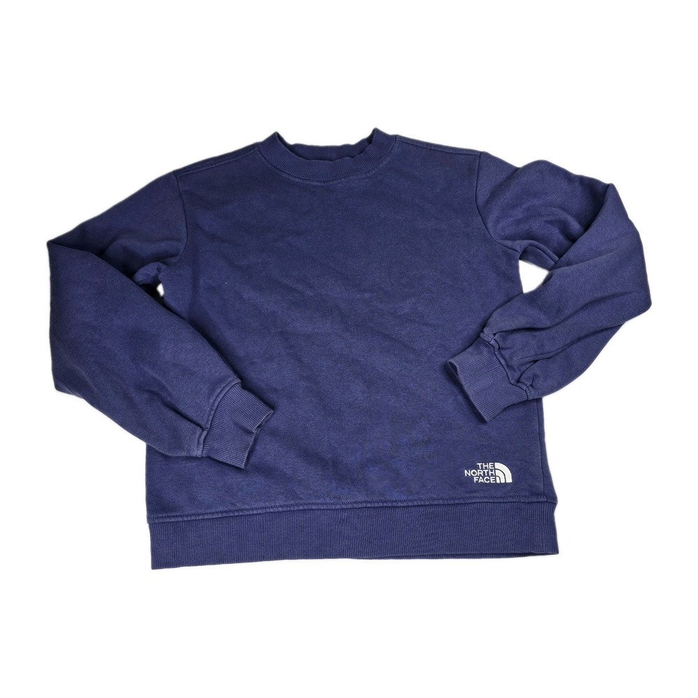 The North Face Crewneck Sweatshirt Girls L 12 Purple Fleece Embroidered Logo Pul